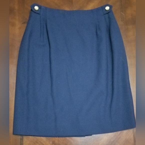 Elegant Navy Blue Skirt JH Collectables Petites 6 - Picture 1 of 12